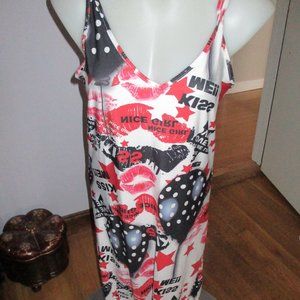 new with tags izuria red white and blue dress sz M